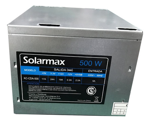 FUENTE SOLARMAX 500 WS  KC-CDA-500
